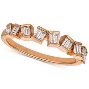 **HOST PICK** NWT Le Vian Baguette Frenzy™ Gold Diamond Ring SZ7 14K Rose Gold